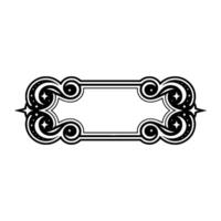 Ornate Black Frame, Starburst Details, Vintage Element vector