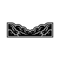 Abstract Cloudscape, Geometric Horizon, Minimalist vector