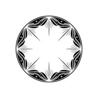 Geometric Starburst Ornament, Minimalist vector
