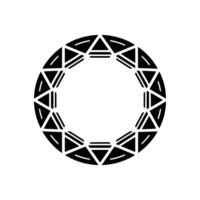 Geometric Tribal Circle, Minimalist, Shape vector