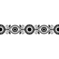 Elegant Floral Border, Vintage , Decorative Element, Sunflowers vector