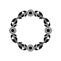 Elegant Floral Border, Vintage , Circular Frame vector