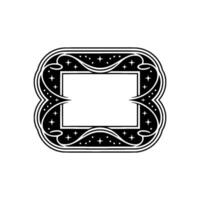 Ornate Starburst Frame, Vintage Elegance vector