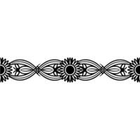 Art Nouveau Floral Border, Elegant Decorative Element - Vintage vector