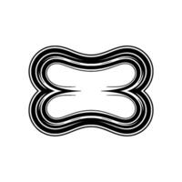 Abstract Ribbon Emblem, Minimalist , Modern vector