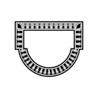 Art Deco Shield Frame, Geometric , Vintage Style vector