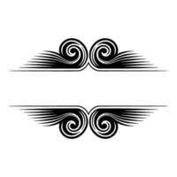 Spiraling Ornament Divider, Elegant Element vector