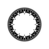 Geometric Starburst Border, Minimalist, Circular vector