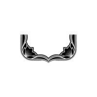 Art Deco Ornament, Elegant Curve, Minimalist vector