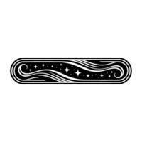 Celestial Swirl Elegant Ornament with Starry Accents vector