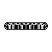 Minimalist Curved Line Divider, Modern Element vector