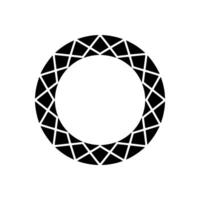 Geometric Diamond Ring, Minimalist , Circular Motif vector