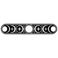 Celestial Cycle Minimalist Moon Motif vector