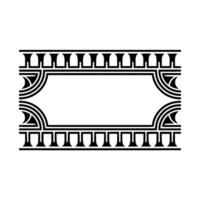 Art Deco Frame,Geometric Ornamentation, Elegant Border, Stylized vector