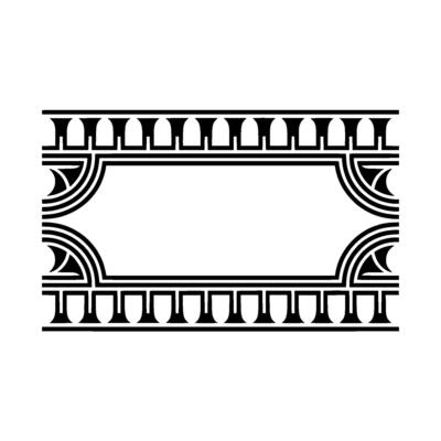 Art Deco Frame,Geometric Ornamentation, Elegant Border, Stylized