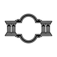 Classical Arch Emblem, Elegant , Monumental Style vector