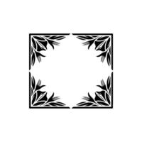 Elegant Botanical Frame, Vintage Style, Minimalist, Art deco vector