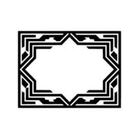 Geometric Deco Frame, Subtle Gradient, Minimalist, Art deco vector