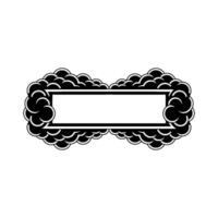 Stylized Cloud Frame, Minimalist , Decorative Border vector