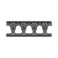 Art Deco Archway Border,Geometric Ornamentation, Linear vector