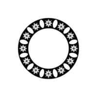 Geometric Starburst Circle, Minimalist vector