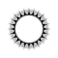 Geometric Sunburst, Minimalist Circle, Abstract vector