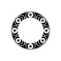 Lunar Cycle Emblem, Celestial Progression, Minimalist vector