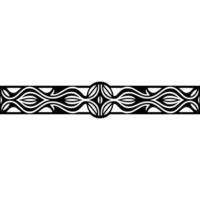 Art Deco Botanical Border Elegant Linear vector