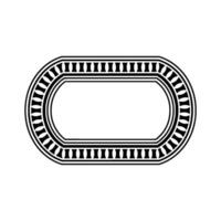 Elegant Oval Frame, Minimalist , Geometric Pattern vector