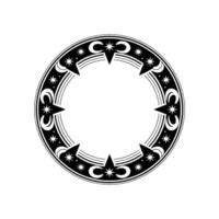 Celestial Circle Geometric Ornament, Mystical vector