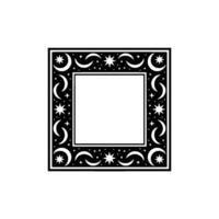 Celestial Frame Minimalist Moon Star vector