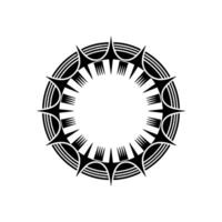 Geometric Tribal Ornament,Circular , Minimalist Emblem vector
