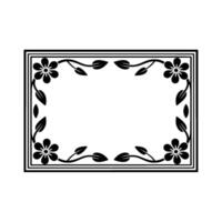 Elegant Floral Frame, Vintage , Minimalist Illustration - Botanical vector