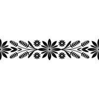 Elegant Floral Border, Vintage Style, Decorative Element, Textile vector