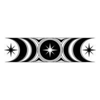Celestial Cycle, Minimalist Moon Phases Starburst vector