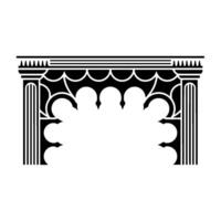 Geometric Archway, Minimalist , Architectural Motif, Ornamentation vector