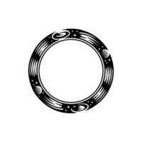 Cosmic Portal Emblem - Stylized Ring of Stars vector