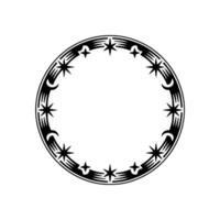 Tribal Star Ornament, Circular , Vintage Aesthetic, Geometric vector