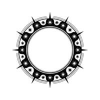 Celestial Compass Stylized Border, Ancient Motif vector