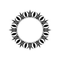 Circular Tribal Ornament, Minimalist , Symbolic Border vector