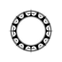 Geometric Tribal Circle, Minimalist. vector