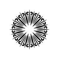 Geometric Radial Burst, Minimalist vector