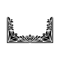 Elegant Botanical Corner Frame, Vintage Style vector