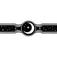 Celestial Border Moon, Stars, and Constellations vector