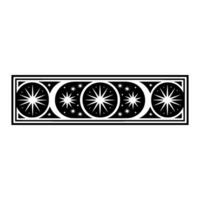 Geometric Moon Phases, Stylized Celestial vector
