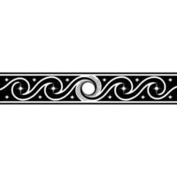 Celestial Wave Border, Elegant Starry vector