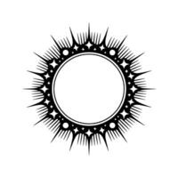 Stylized Sunburst Frame, Geometric Ornamentation vector
