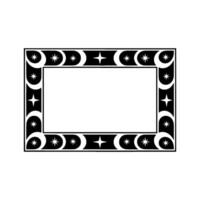 Celestial Border Geometric Star Frame vector