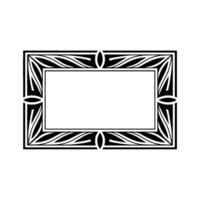 Art Deco Frame, Geometric Ornamentation, Elegant Border, Symmetry vector