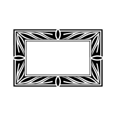 Art Deco Frame, Geometric Ornamentation, Elegant Border, Symmetry
